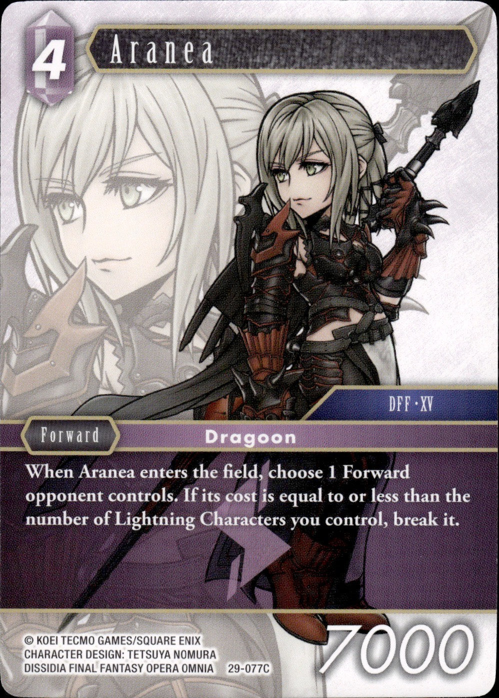 Aranea 29-077C Common Blissful Eternity Final Fantasy Near Mint