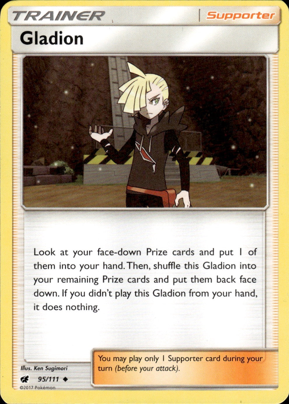 Gladion 95/111 Uncommon Crimson Invasion Pokemon Lightly Played