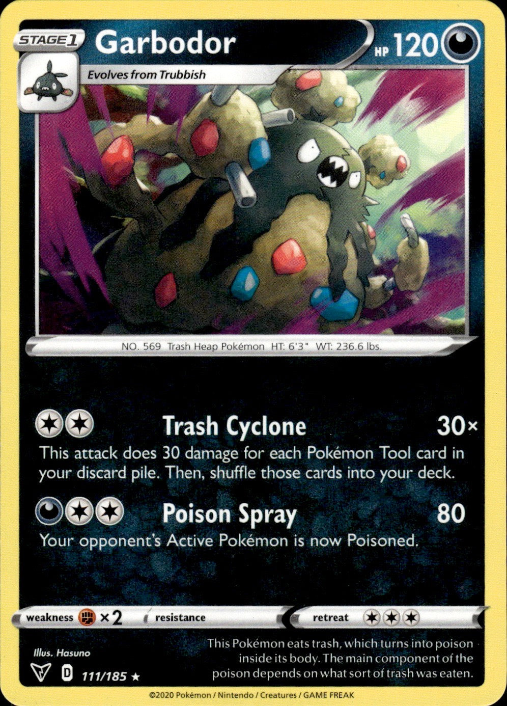 Garbodor 111/185 Rare Vivid Voltage Pokemon Lightly Played