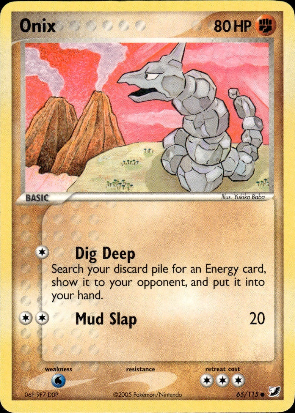 Onix 65/115 Common Unseen Forces Pokemon Lightly Played