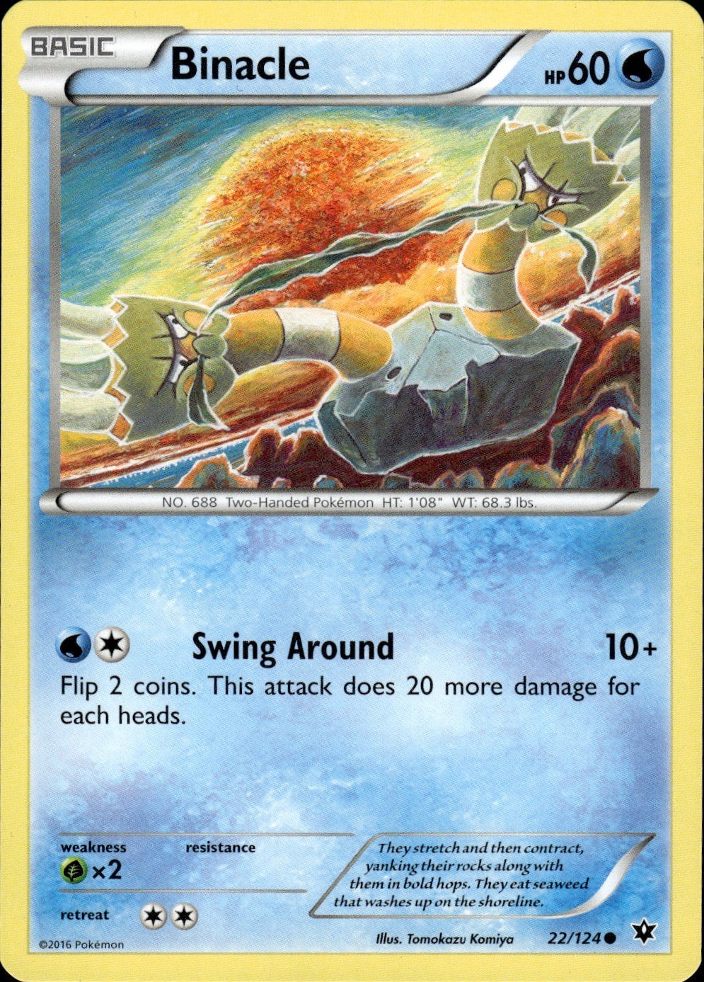 Binacle 22/124 Common Fates Collide Pokemon Lightly Played