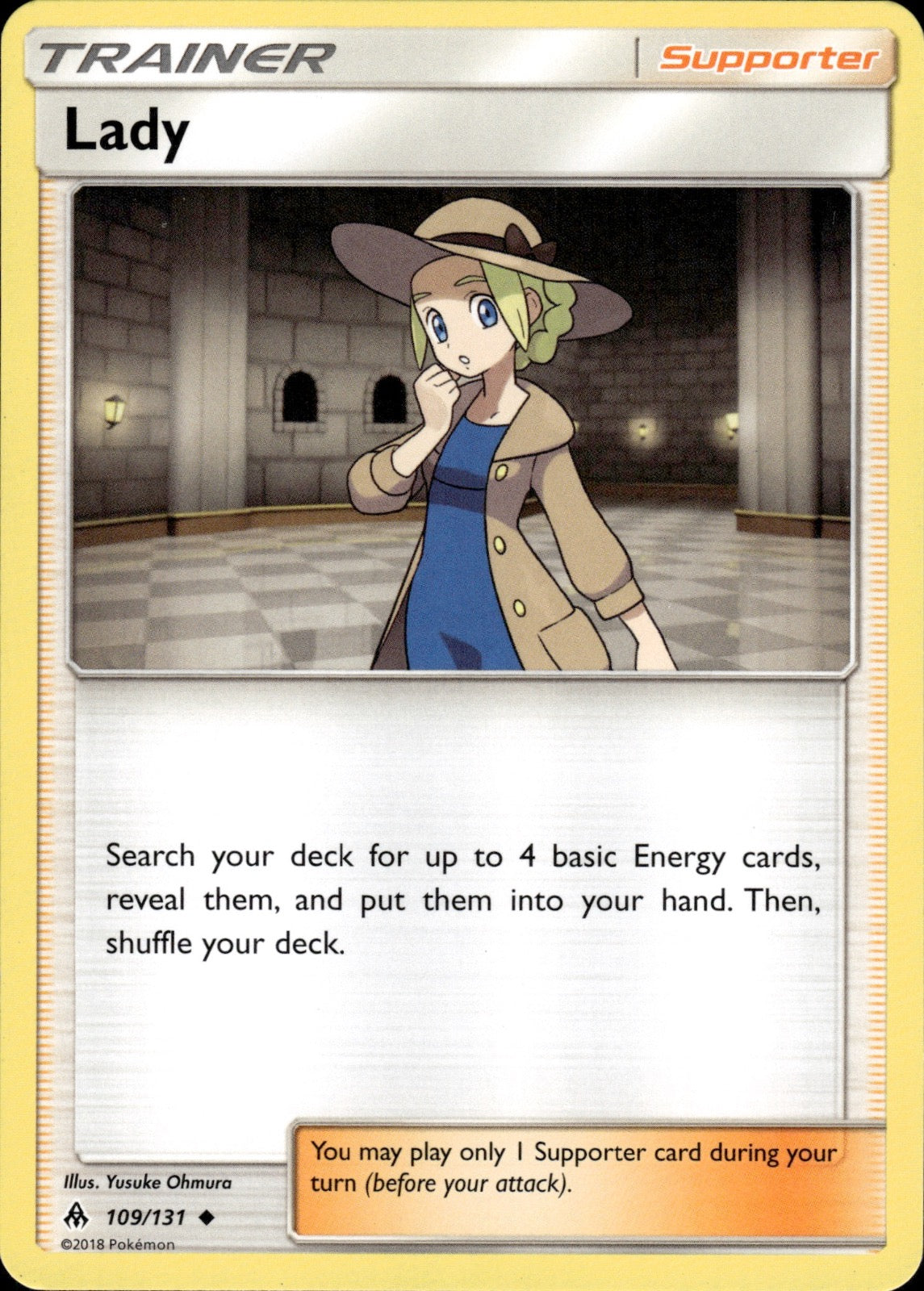 Lady 109/131 Uncommon Forbidden Light Pokemon Lightly Played