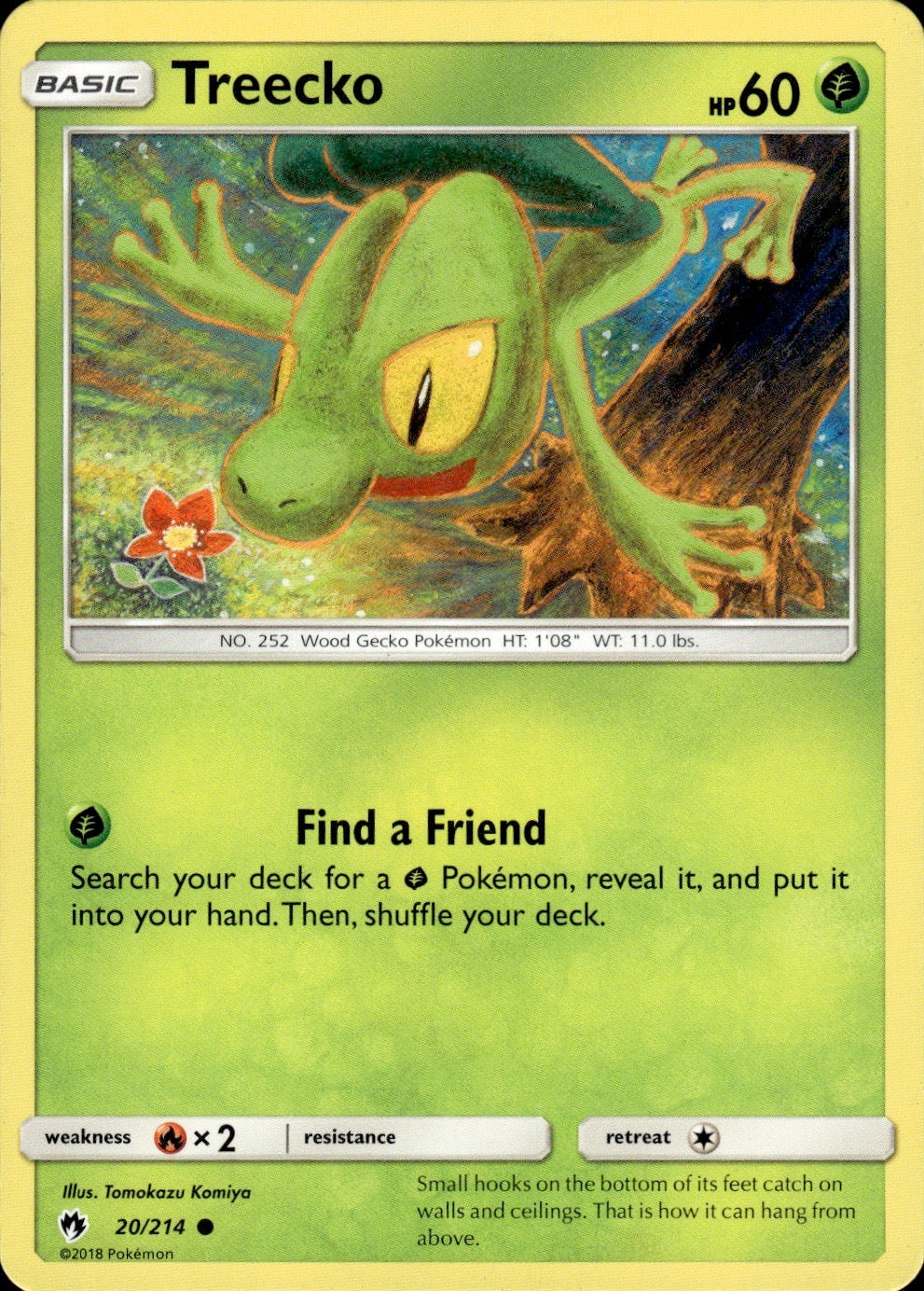 Treecko 20/214 Common Lost Thunder Pokemon Lightly Played