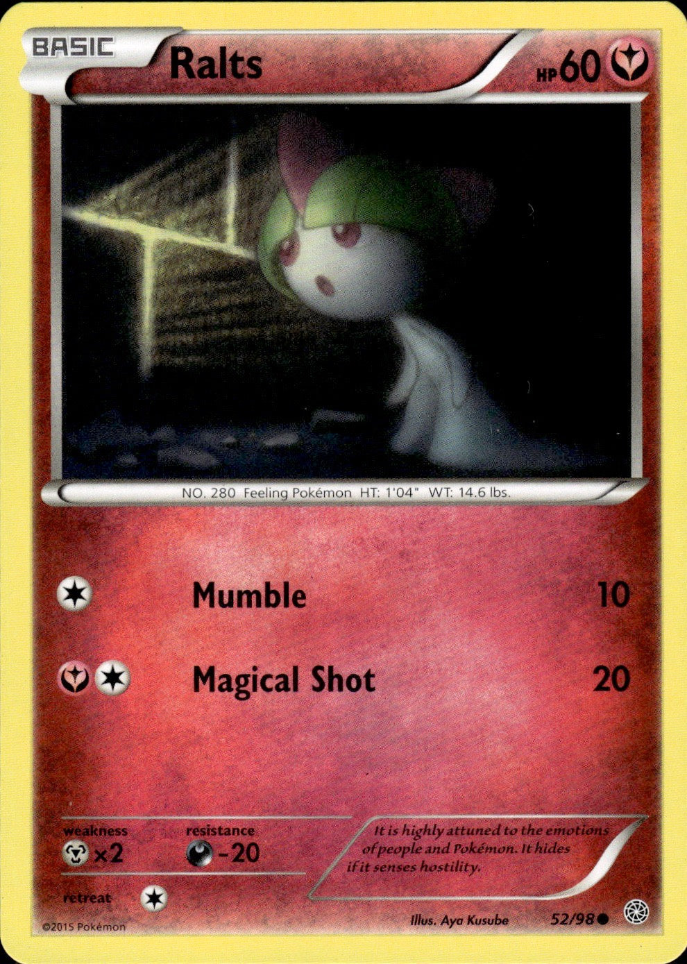 Ralts 52/98 Common Ancient Origins Pokemon Lightly Played