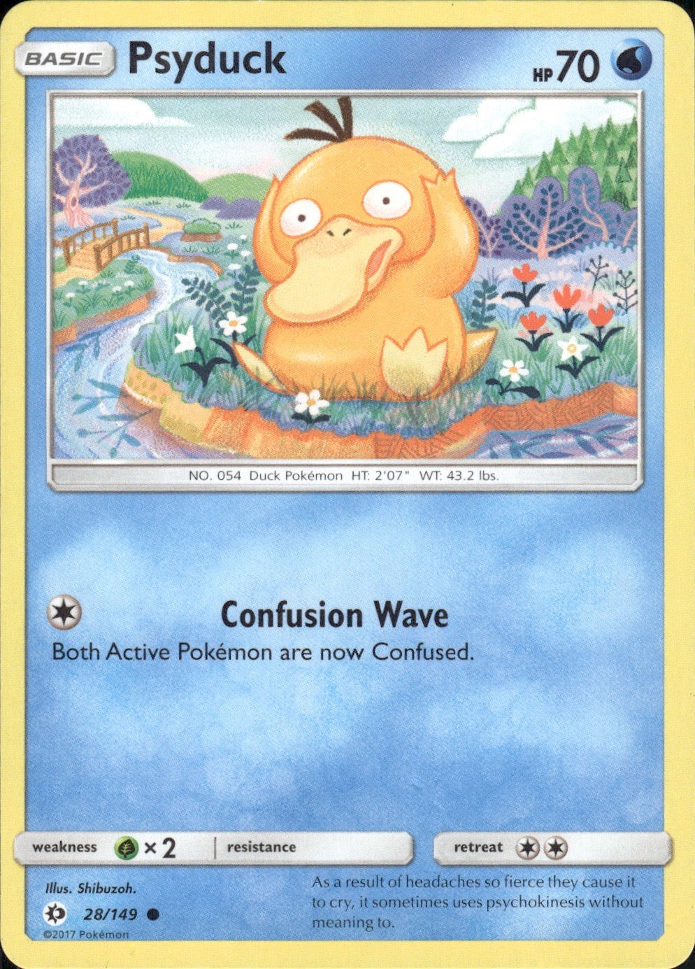 Psyduck 28/149 Common SM Base Set Pokemon Lightly Played