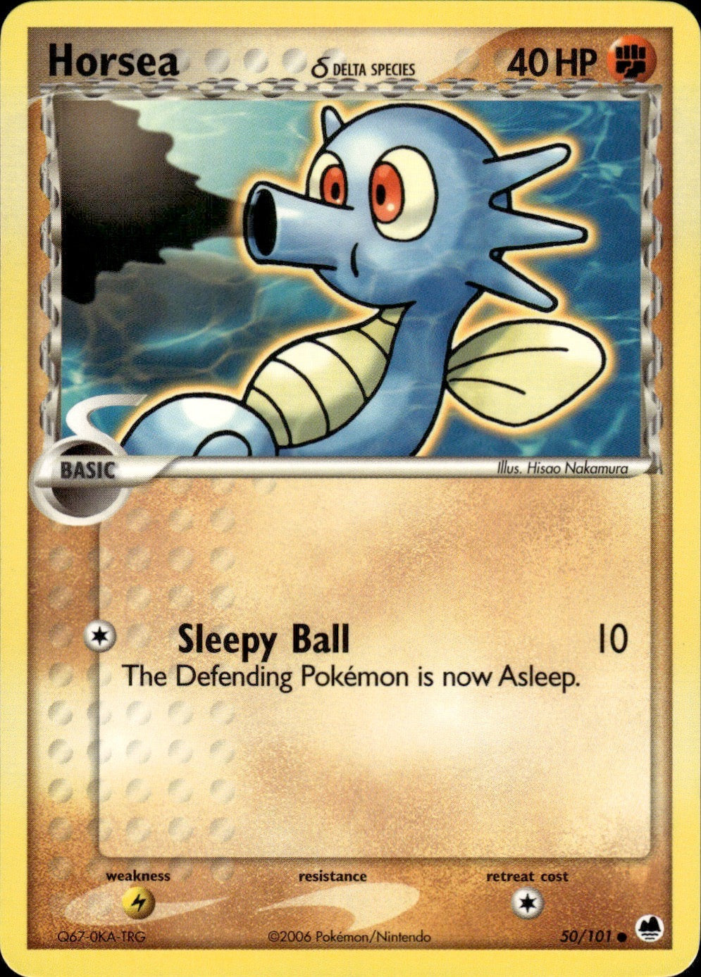 Horsea 50/101 Common Dragon Frontiers Pokemon Lightly Played