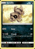 Sandile 83/149 Common SM Base Set Pokemon Lightly Played
