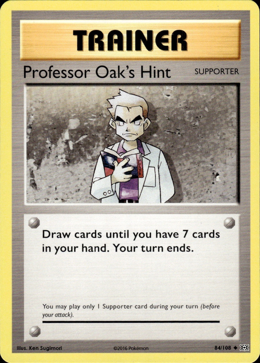 Professor Oak's Hint 84/108 Uncommon Evolutions Pokemon Lightly Played