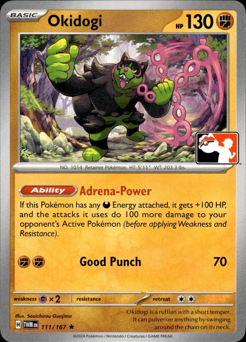 Okidogi 111/167 Rare Prize Pack Series Cards Pokemon Near Mint