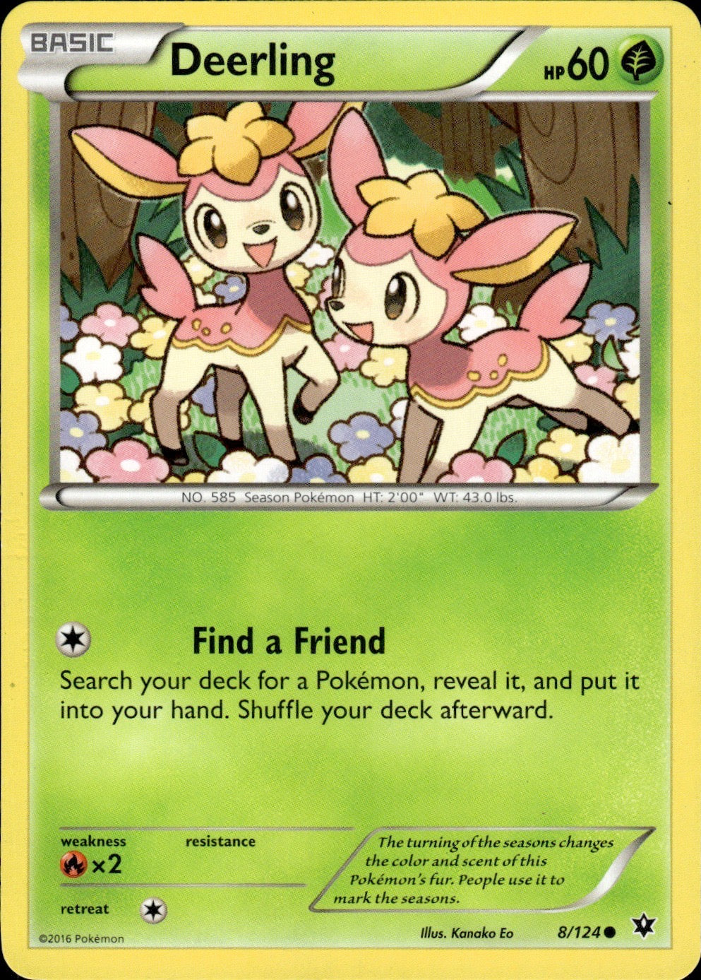 Deerling 8/124 Common Fates Collide Pokemon Lightly Played