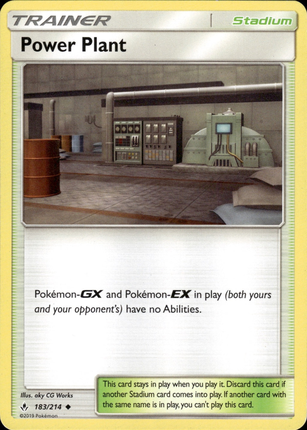 Power Plant 183/214 Uncommon Unbroken Bonds Pokemon Lightly Played