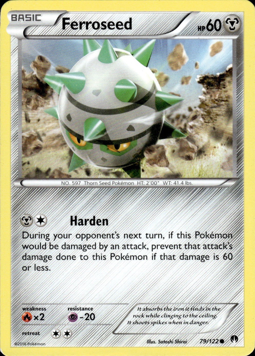 Ferroseed 79/122 Common BREAKpoint Pokemon Lightly Played