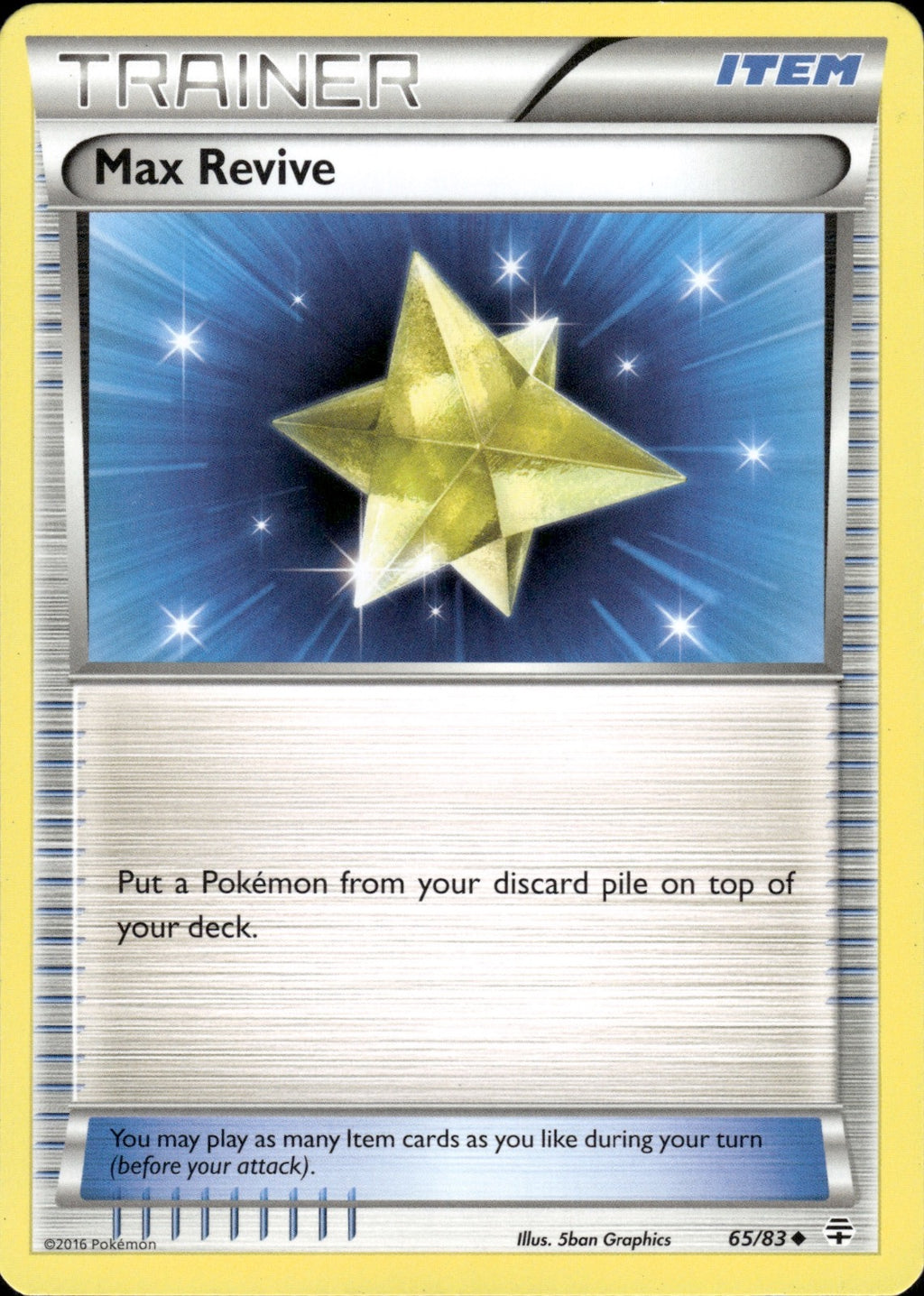 Max Revive 65/83 Uncommon Generations Pokemon Lightly Played