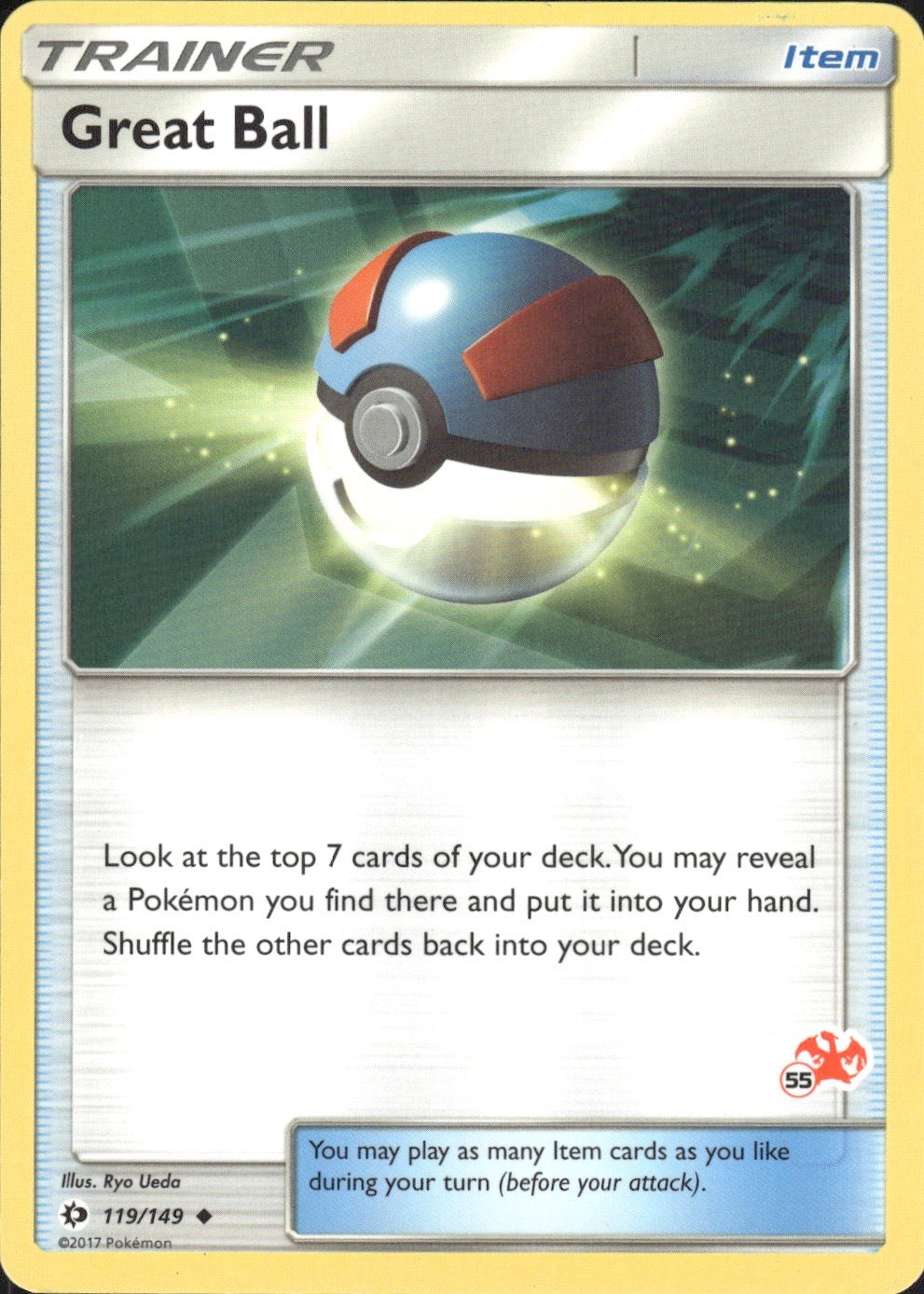 Great Ball (#55 Charizard Stamped) 119/149 Promo Battle Academy Pokemon LP