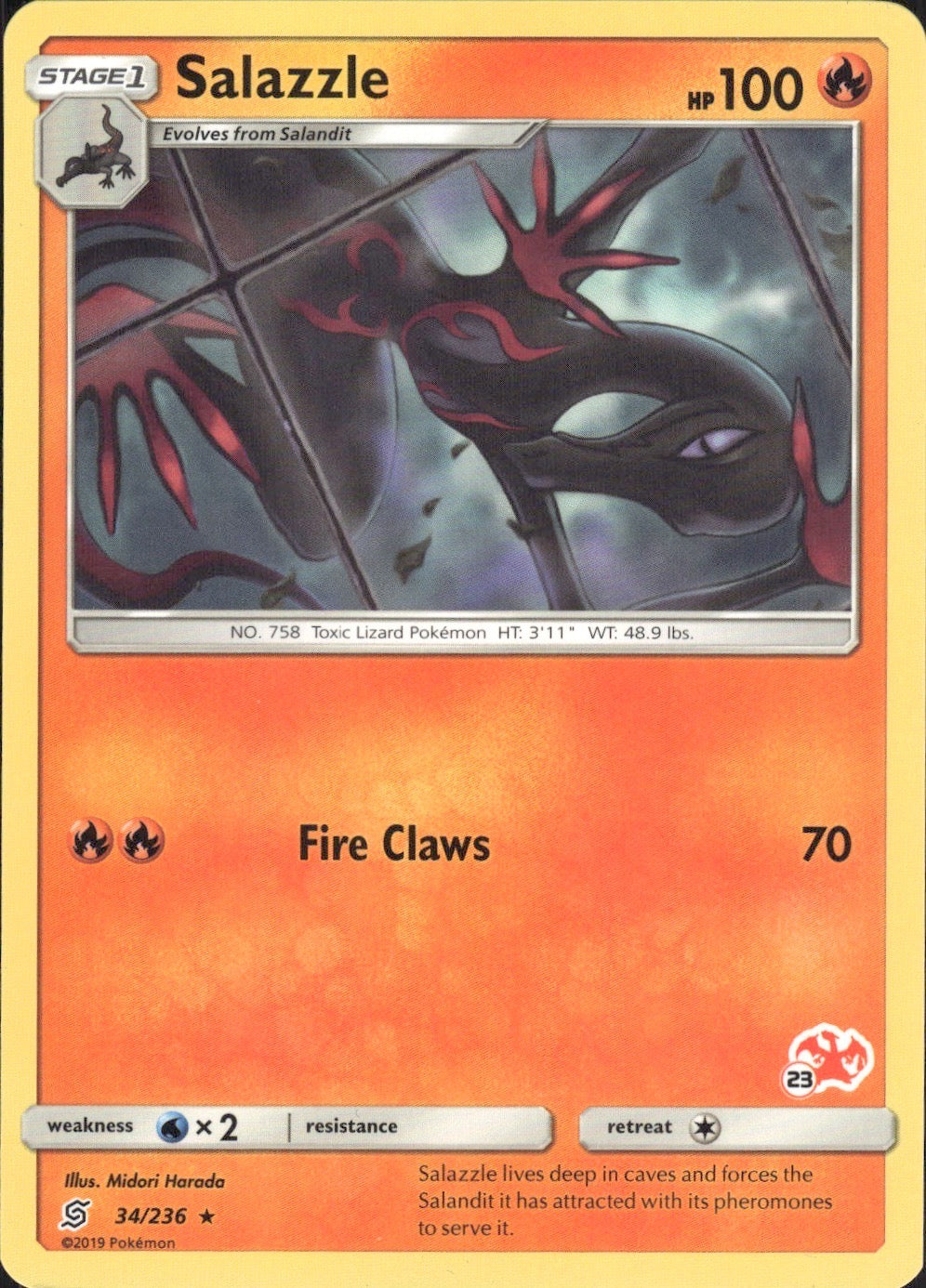 Salazzle - 34/236 (#23 Charizard Stamped) 034/236 Battle Academy Pokemon LP