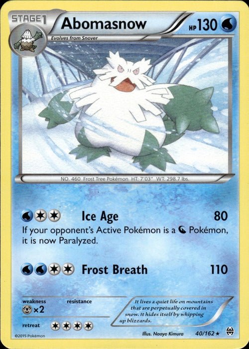 Abomasnow 40/162 Rare BREAKthrough Pokemon Lightly Played