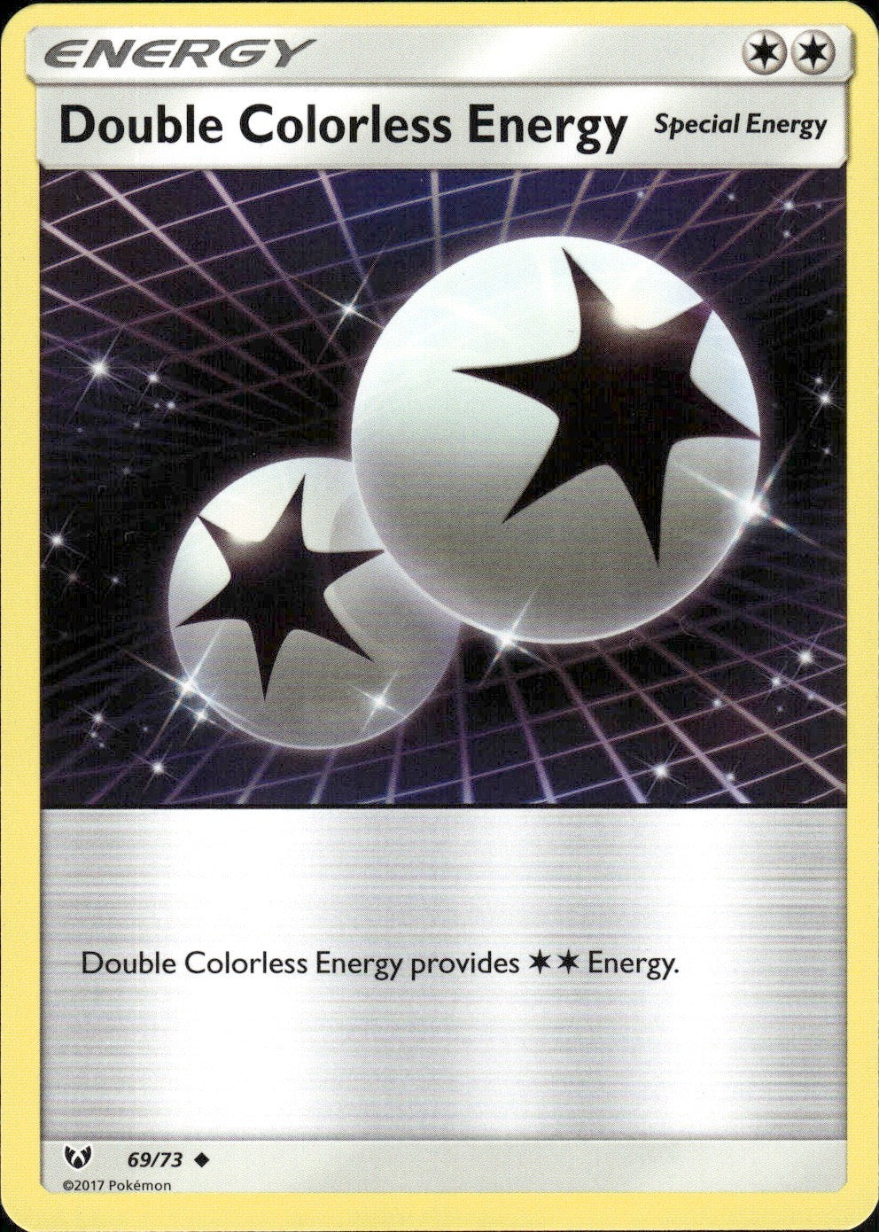 Double Colorless Energy 69/73 Uncommon Shining Legends Pokemon Lightly Played