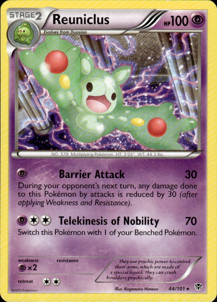 Reuniclus 44/101 Rare Plasma Blast Pokemon Lightly Played