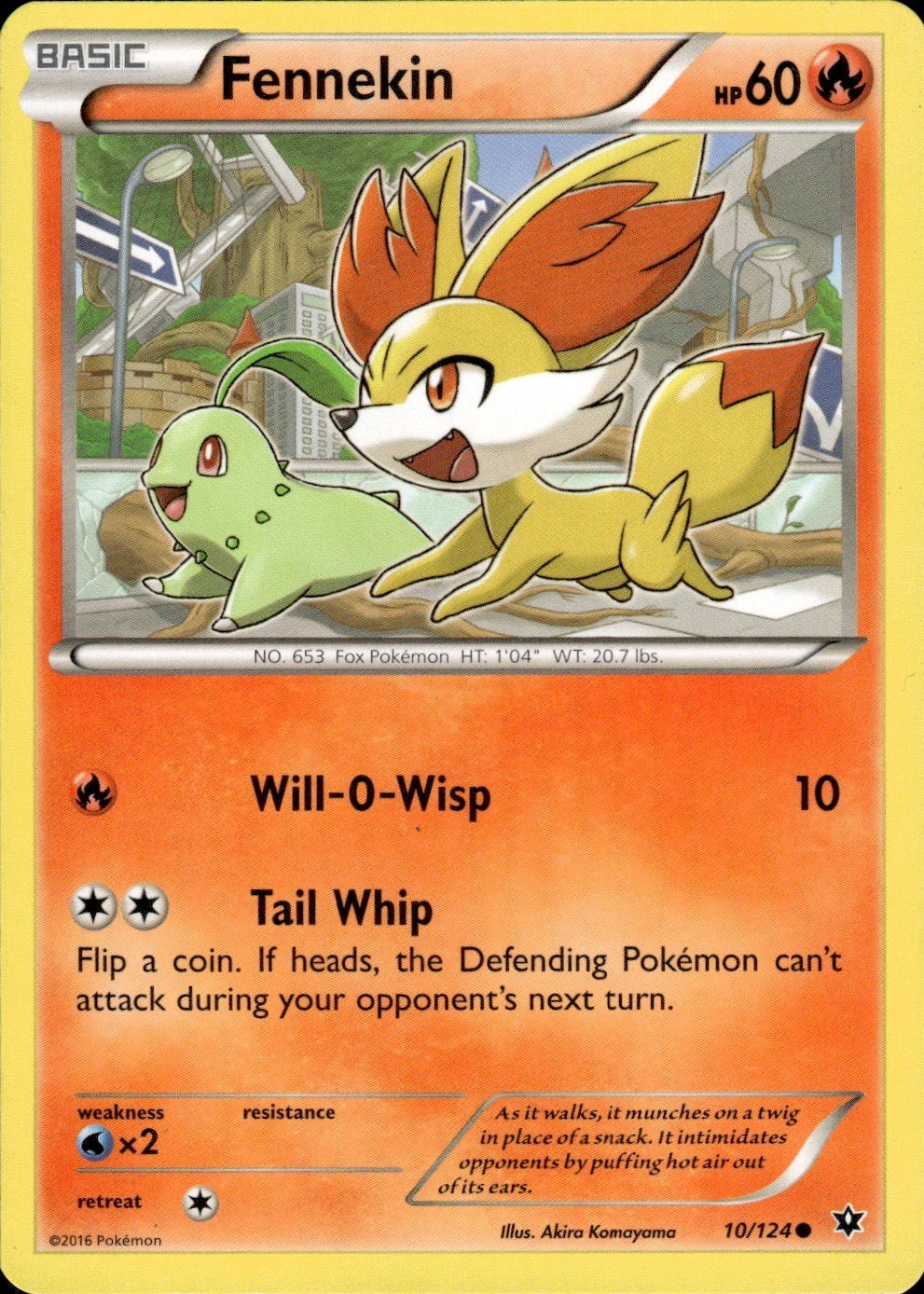Fennekin 10/124 Common Fates Collide Pokemon Lightly Played
