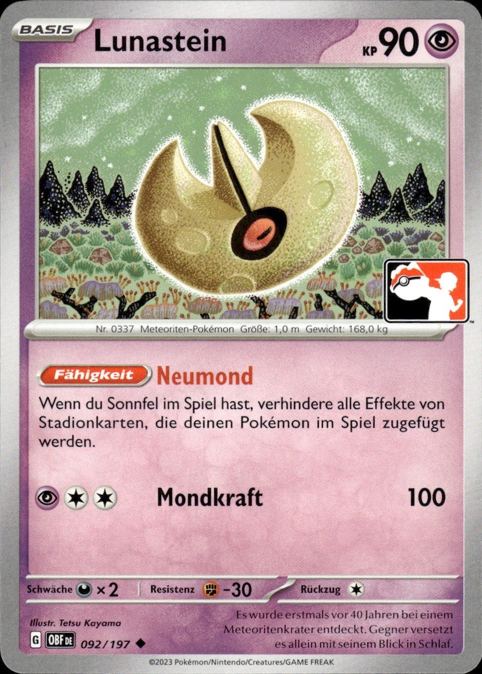 Lunatone 092/197 Uncommon Prize Pack Series Cards Pokemon Near Mint