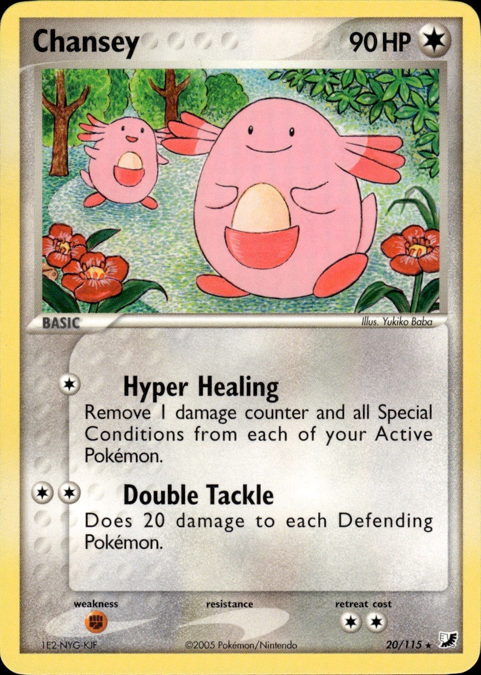 Chansey 20/115 Rare Unseen Forces Pokemon Lightly Played
