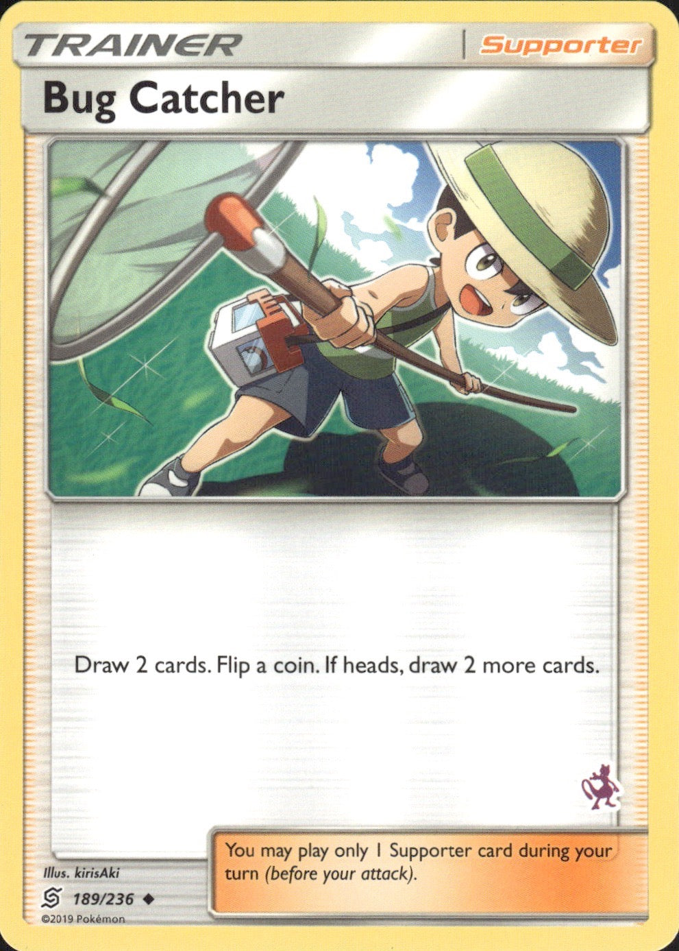 Bug Catcher (Mewtwo Stamped) 189/236 Promo Battle Academy Pokemon Lightly Played