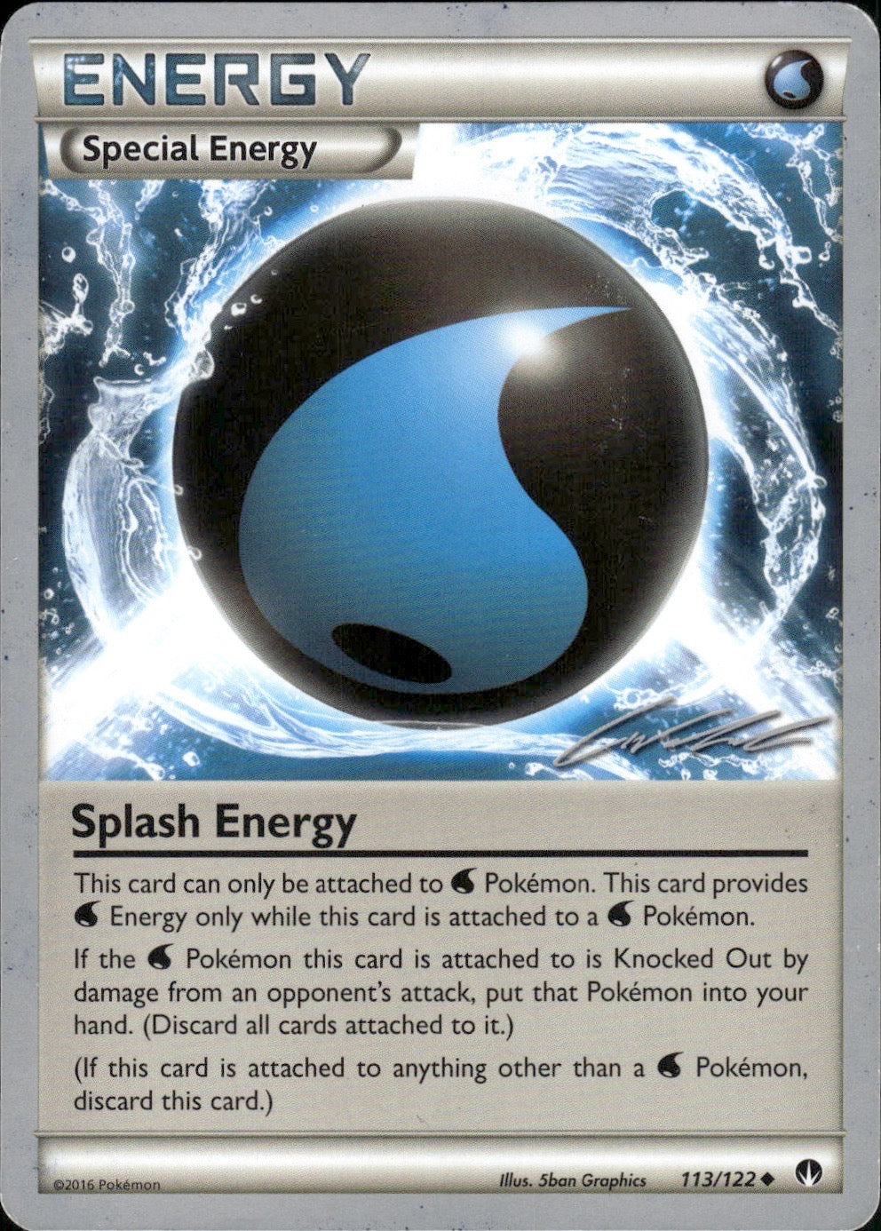 Splash Energy (Cody Walinski) 113/122 World Championship Decks Pokemon LP