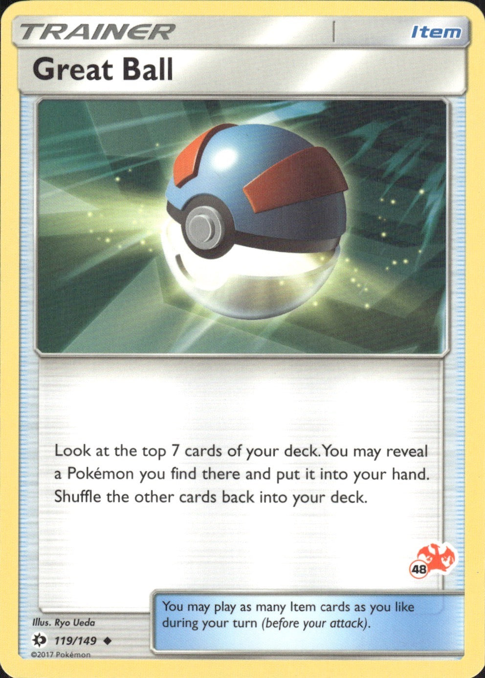 Great Ball (#43 Charizard Stamped) 119/149 Promo Battle Academy Pokemon LP
