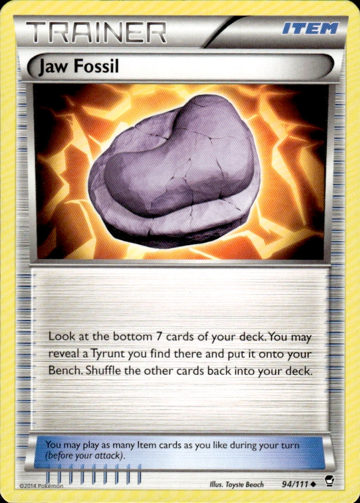 Jaw Fossil 94/111 Uncommon Furious Fists Pokemon Lightly Played