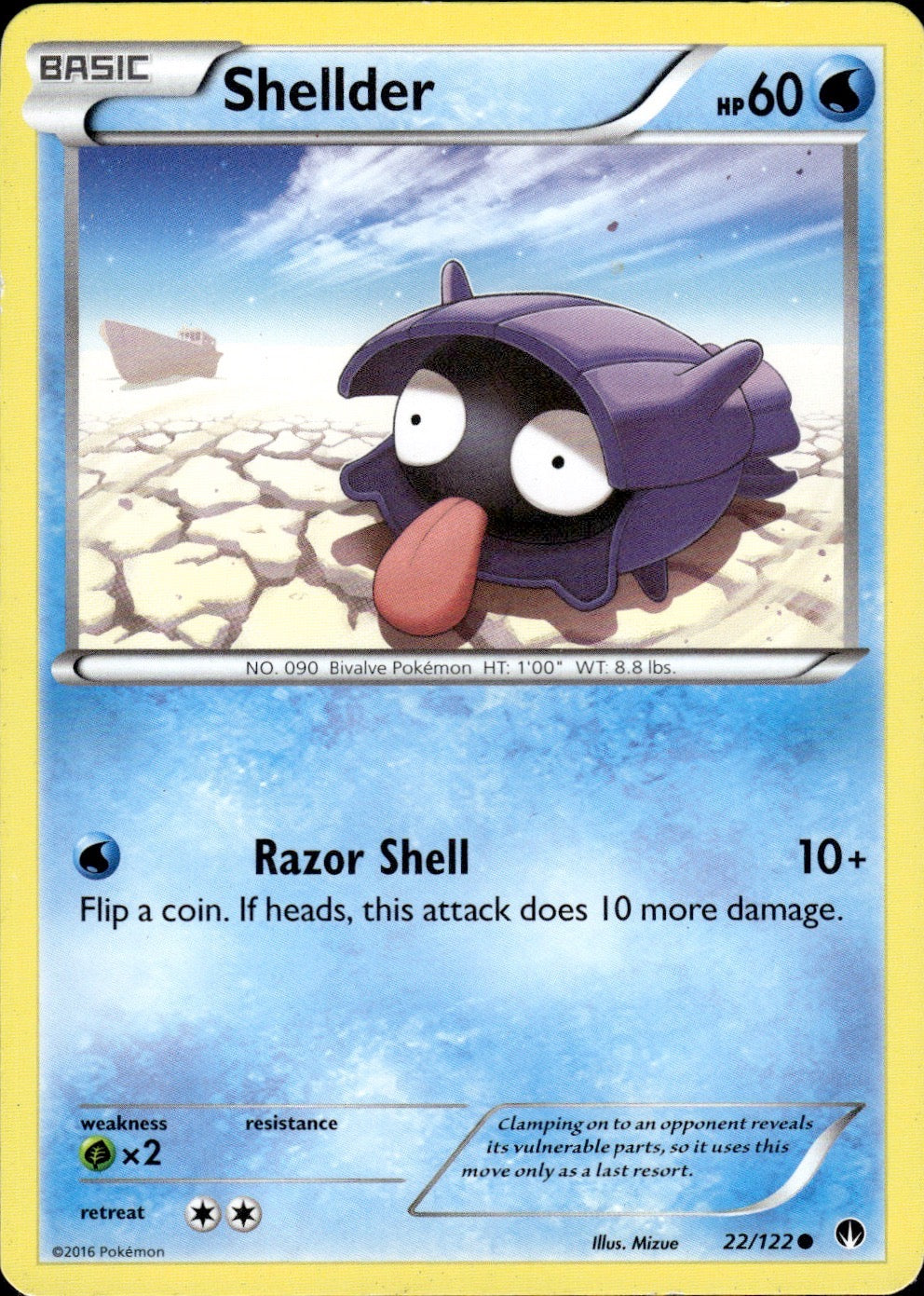 Shellder 22/122 Common BREAKpoint Pokemon Lightly Played