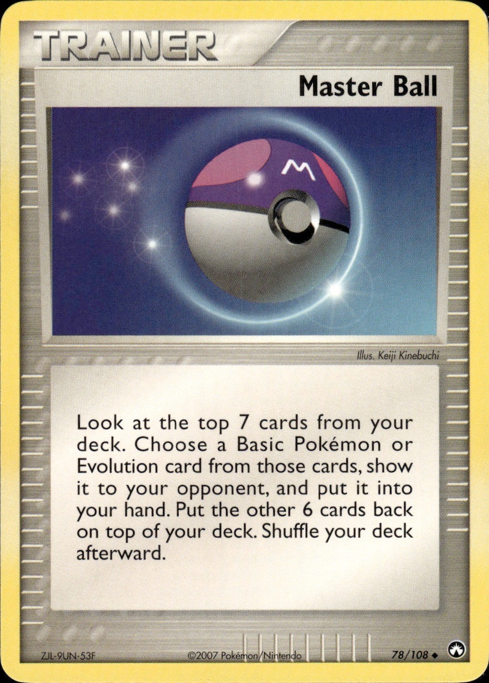 Master Ball 78/108 Uncommon Power Keepers Pokemon Lightly Played